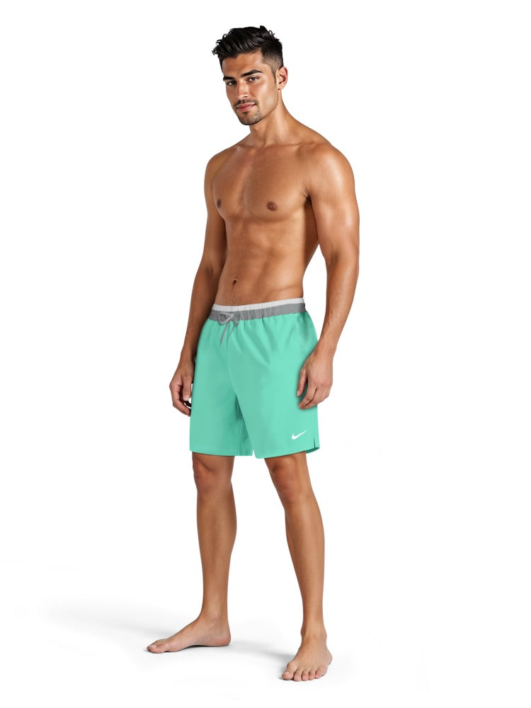 Nike Swim Breaker Men's 7" Brief-Lined Volley Short - Bleached Turq