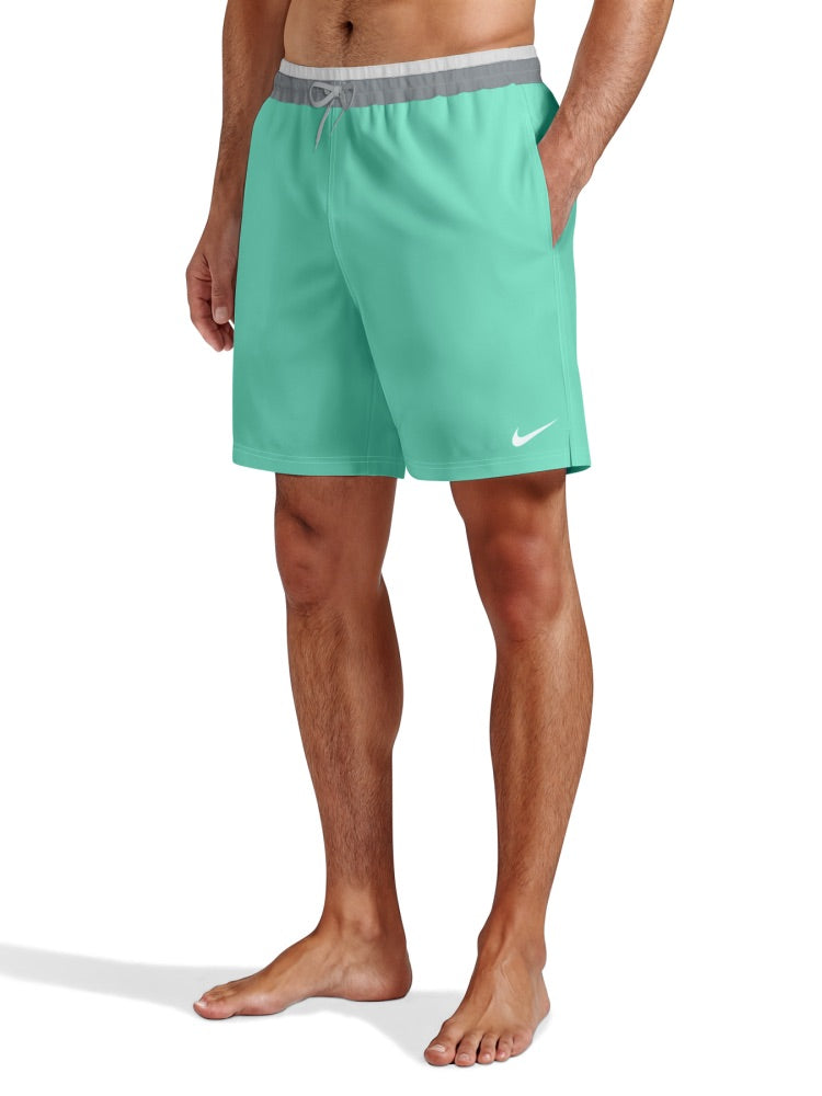 Nike Swim Breaker Men's 7" Brief-Lined Volley Short - Bleached Turq alternate image 1