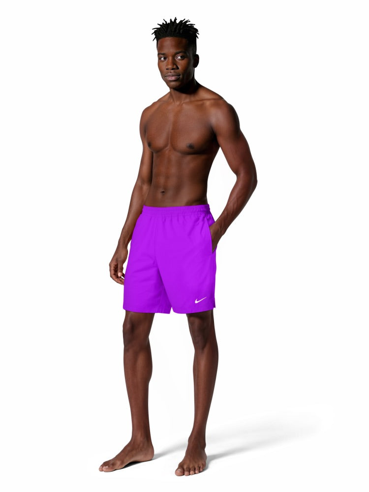 Nike Swim Breaker Essential Men's 7" Brief-Lined Volley Short - Bright Violet