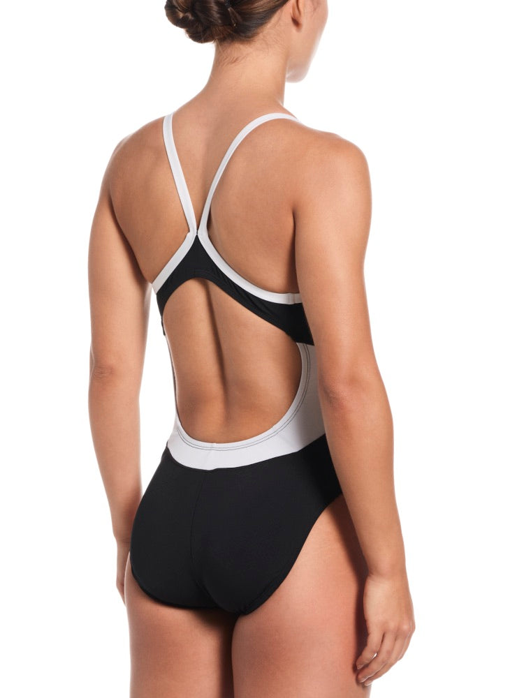 Nike Swim Hydrastrong Fly Women's Racerback One Piece - Black/White alternate image 1