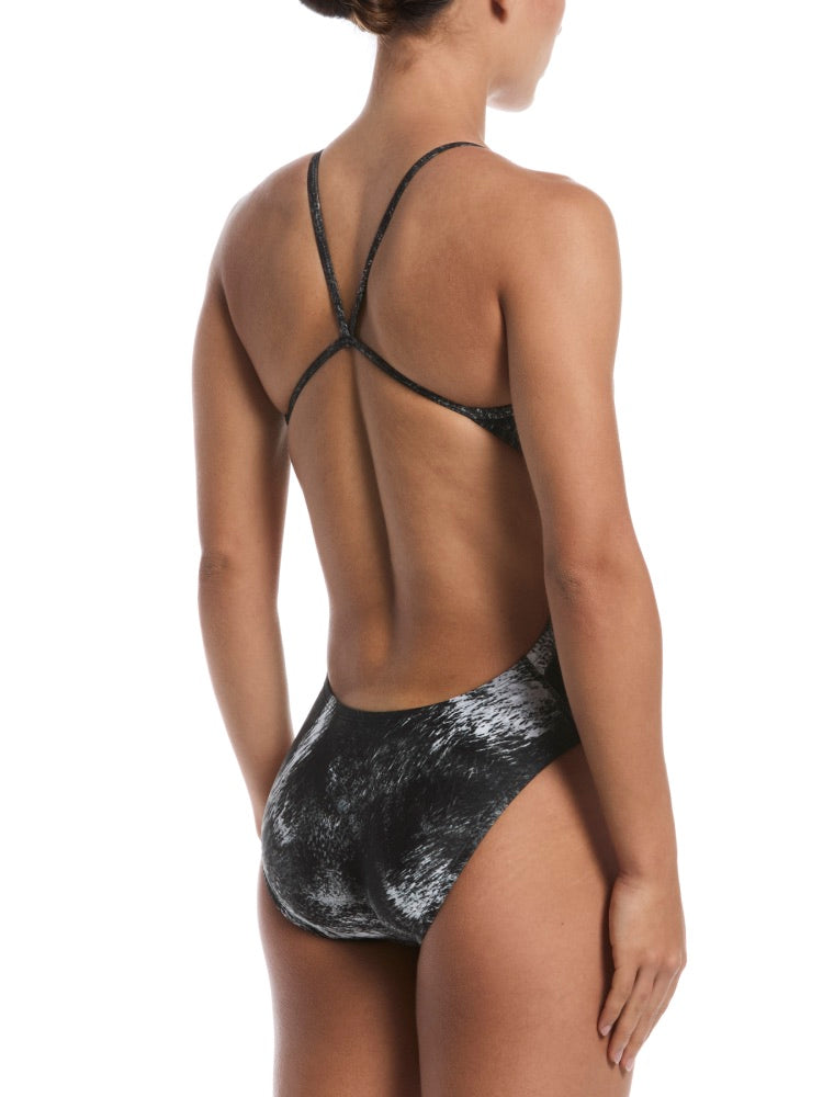 Nike Swim Women's Cutout One Piece - Black alternate image 1