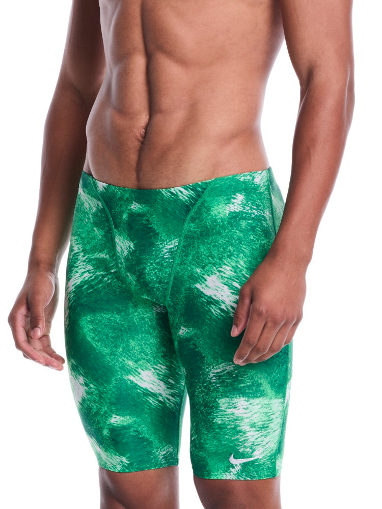 Nike Swim Watercolor Men's Jammer - Court Green