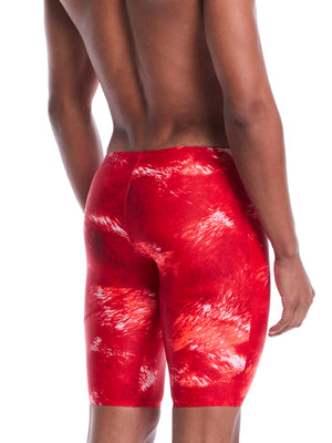 Nike Swim Watercolor Men's Jammer - University Red alternate image 1