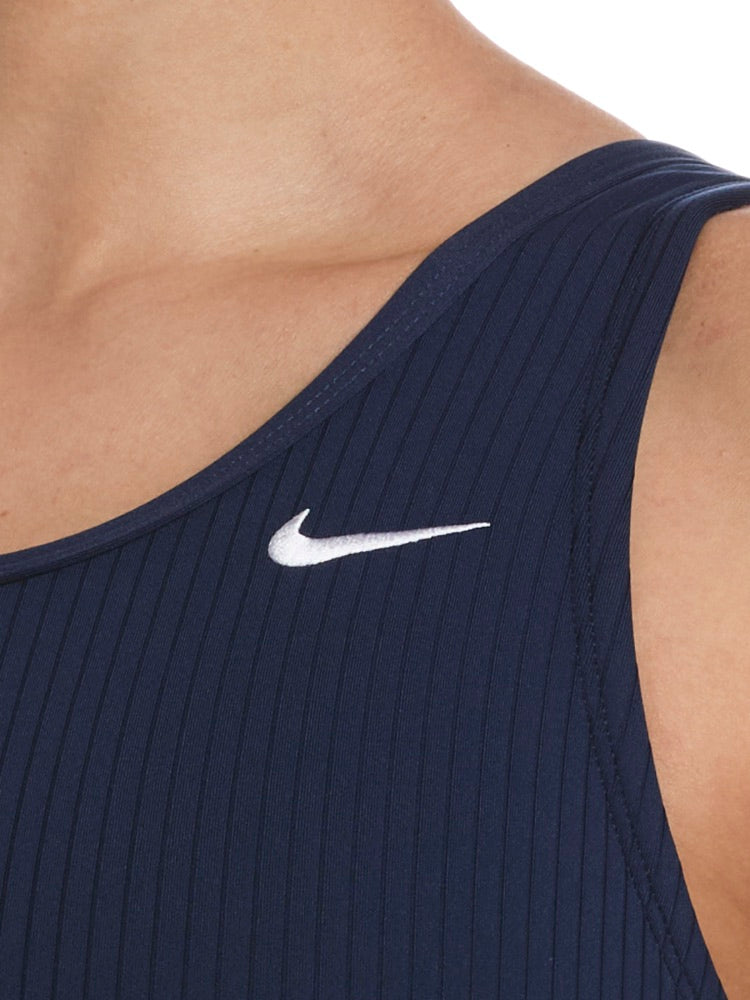 Nike Swim Women's Ribbed Texture U-Back Low Leg One Piece - Midnight Navy alternate image 2