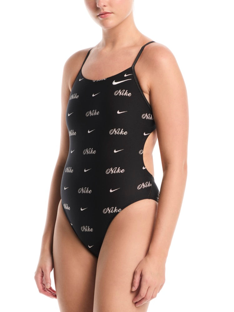 Nike Swim Hydrastrong Women's Cutout One Piece - Jet Black