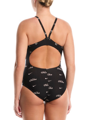 Nike Swim Hydrastrong Women's Racerback Low Leg One Piece - Jet Black alternate image 1