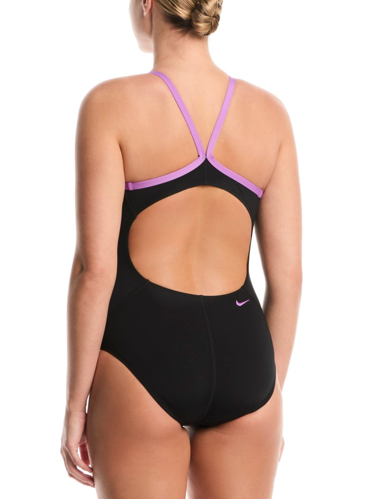 Nike Swim Hydrastrong Women's Racerback Low Leg One Piece - Jet Black alternate image 1