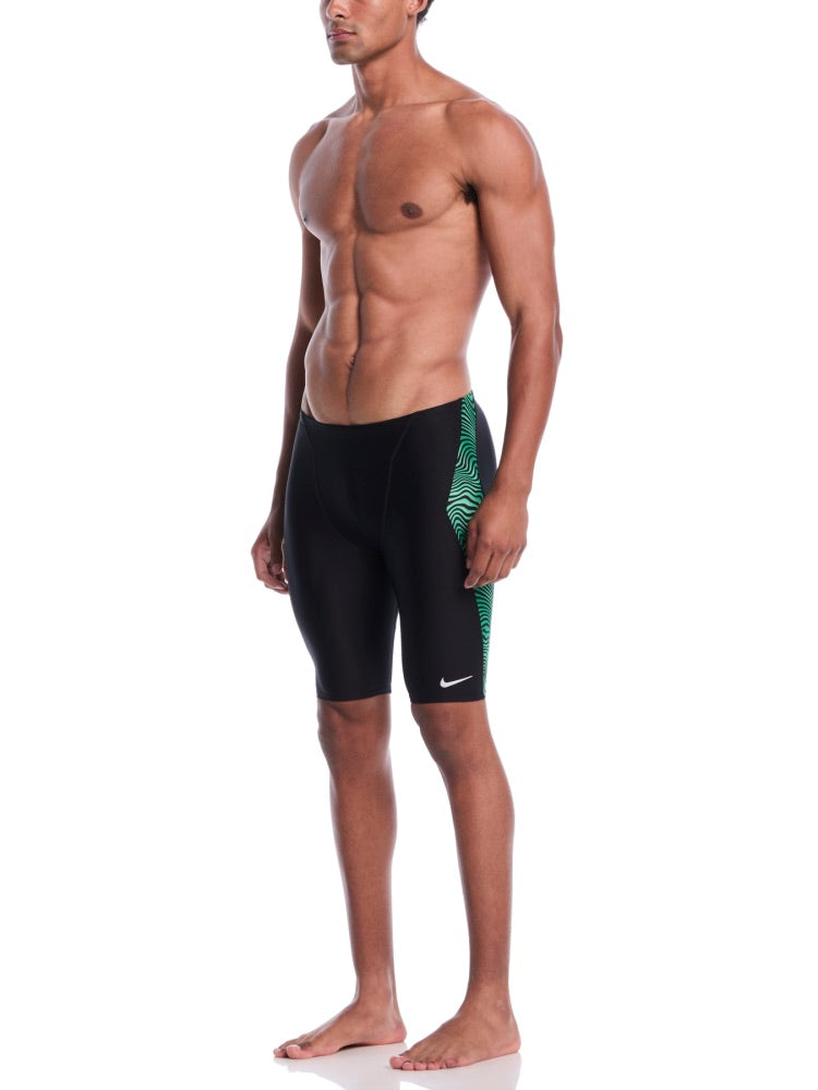 Nike Swim Hydrastrong Water Stripe Men's Jammer - Court Green alternate image 3