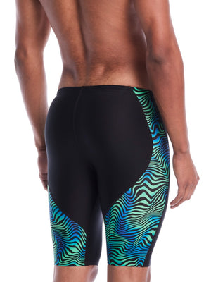 Nike Swim Hydrastrong Water Stripe Men's Jammer - Blue Green alternate image 1