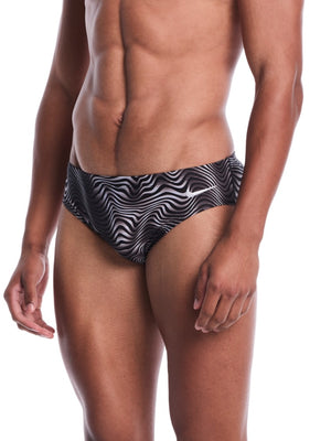 Nike Swim Hydrastrong Water Stripe Men's Brief - Black