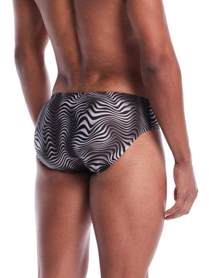 Nike Swim Hydrastrong Water Stripe Men's Brief - Black alternate image 1