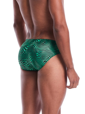 Nike Swim Hydrastrong Water Stripe Men's Brief - Court Green alternate image 1