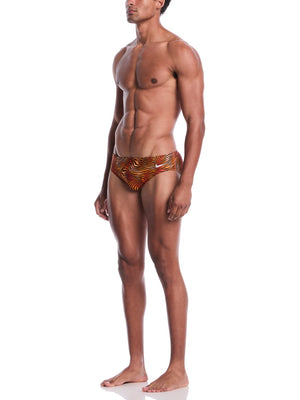 Nike Swim Hydrastrong Water Stripe Men's Brief - Team Orange alternate image 3