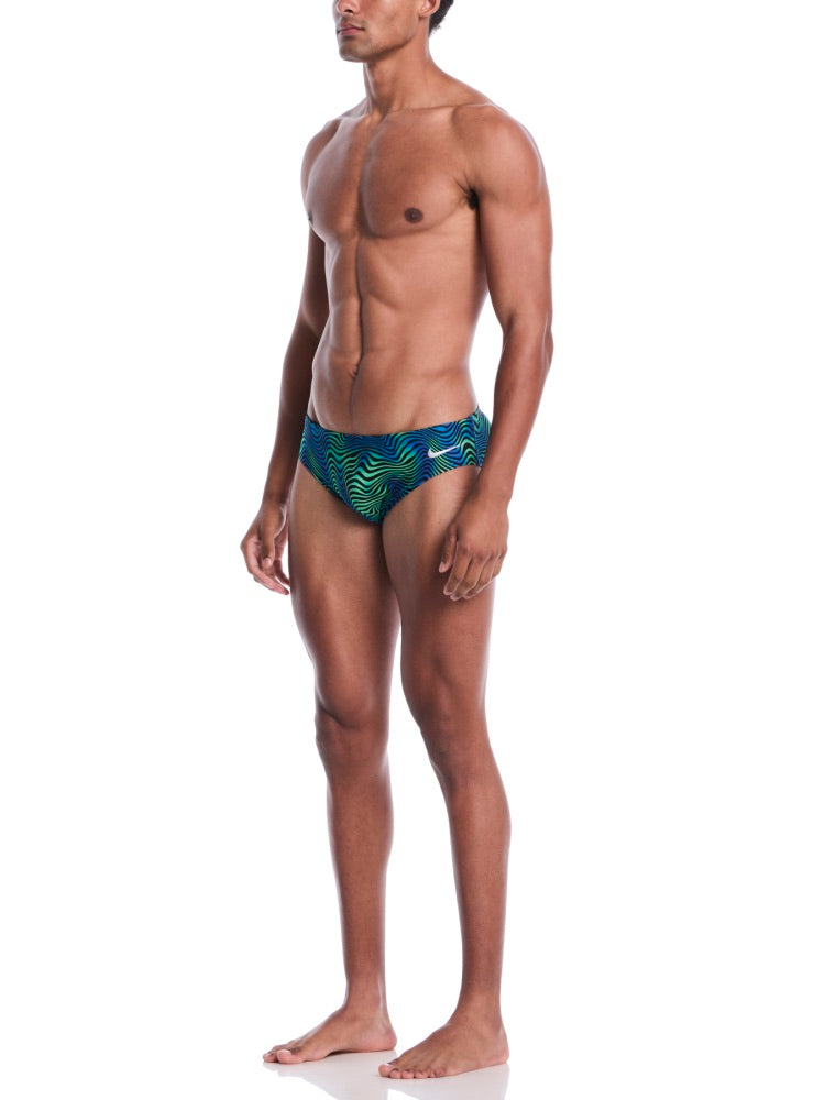 Nike Swim Hydrastrong Water Stripe Men's Brief - Blue Green alternate image 3
