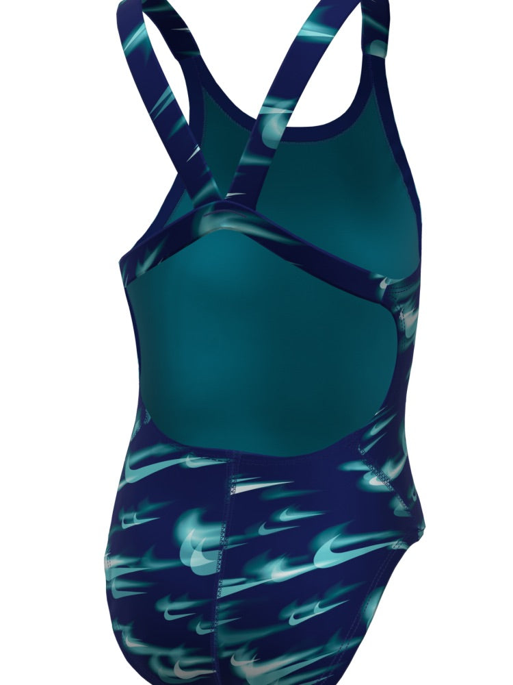 Nike Swim Hydrastrong Big Kids' (Girls') Fastback One Piece - Green Abyss alternate image 1