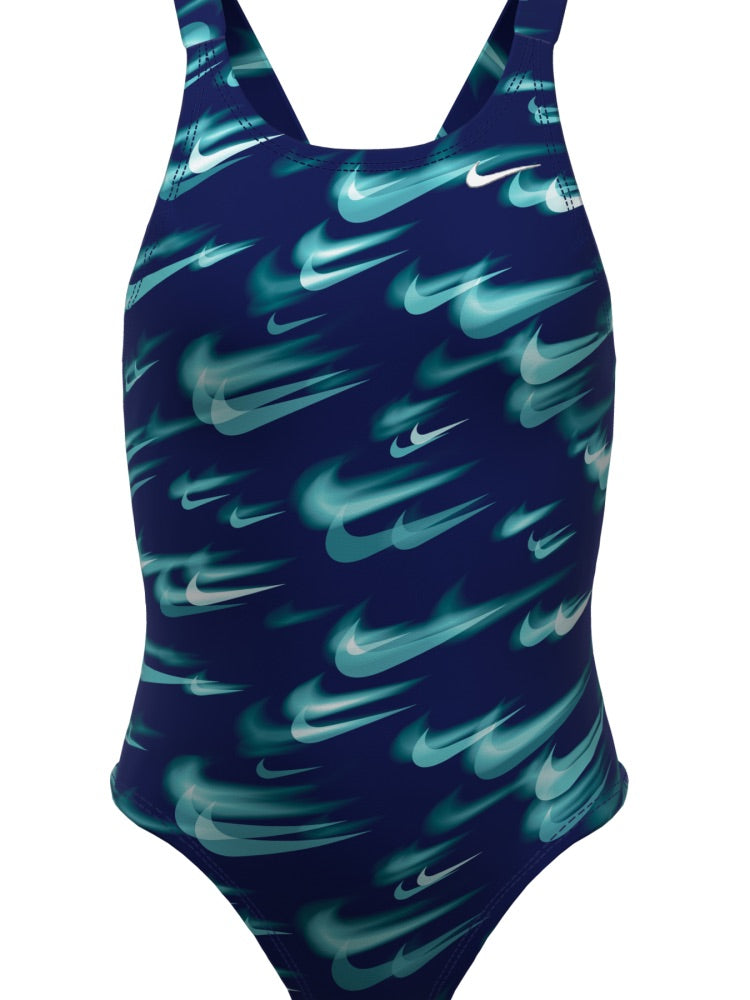 Nike Swim Hydrastrong Big Kids' (Girls') Fastback One Piece - Green Abyss alternate image 2