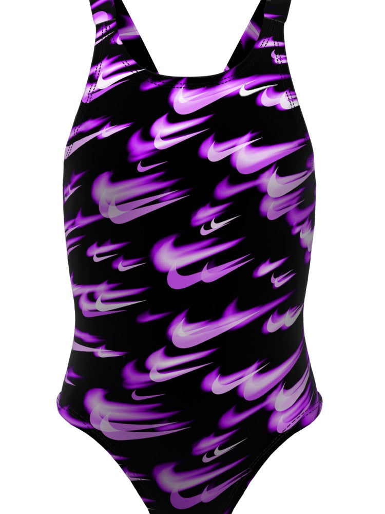Nike Swim Hydrastrong Big Kids' (Girls') Fastback One Piece - Bright Violet alternate image 3