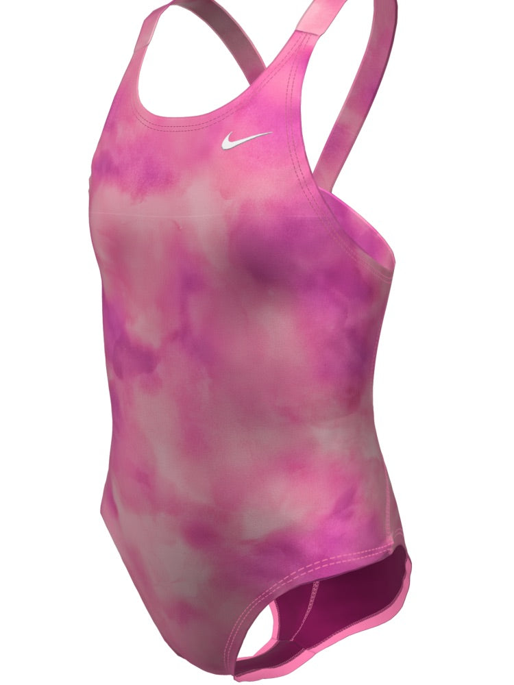 Nike Swim Hydrastrong Big Kids' (Girls') Fastback One Piece - Pink Foam