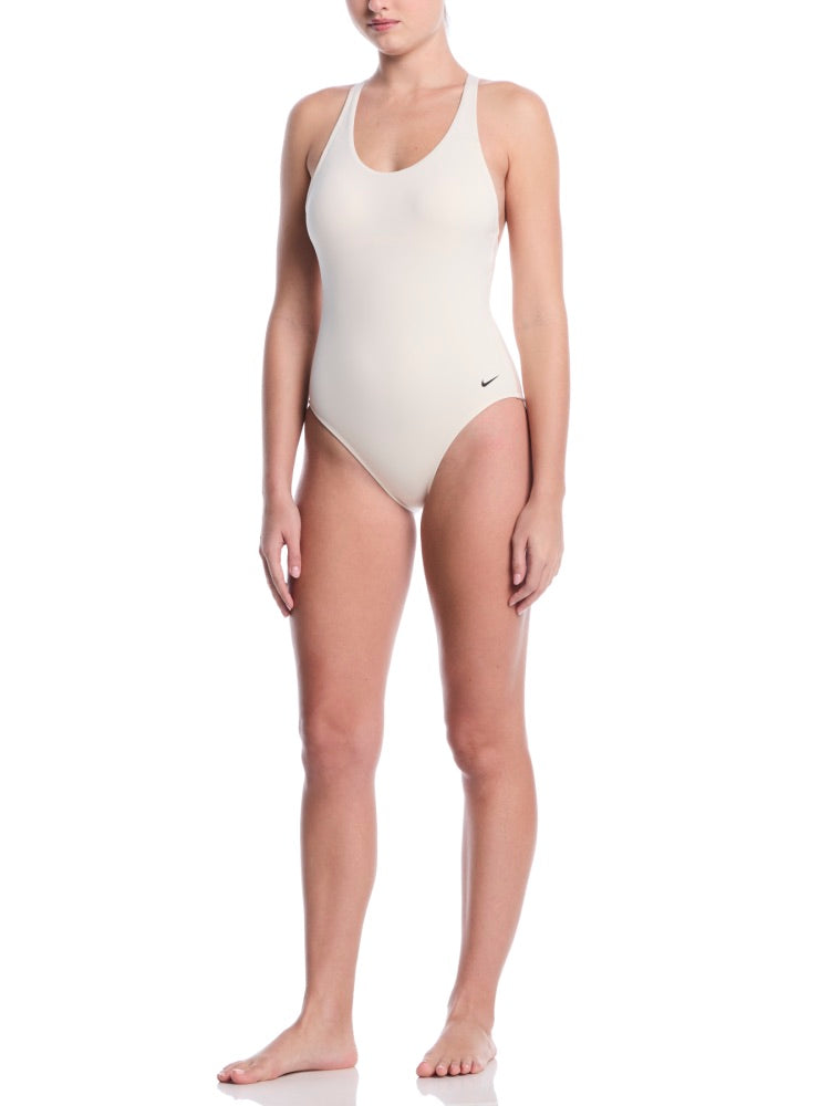Nike Swim Effortless Essential Women's Scoop Neck One Piece - Chalk alternate image 3