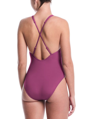 Nike Swim Effortless Essential Women's Scoop Neck One Piece - Desert Pink alternate image 1
