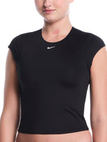 Nike Swim Effortless Essential Women's Cap Sleeve Swim Top - Black
