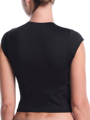 Nike Swim Effortless Essential Women's Cap Sleeve Swim Top - Black alternate image 1