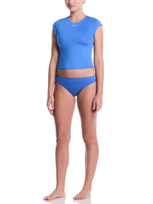 Nike Swim Effortless Essential Women's Cap Sleeve Swim Top - Blue Crystal alternate image 3