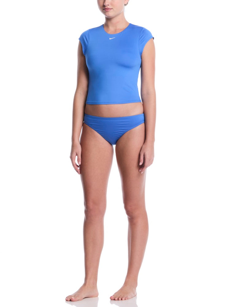 Nike Swim Effortless Essential Women's Cap Sleeve Swim Top - Blue Crystal alternate image 3