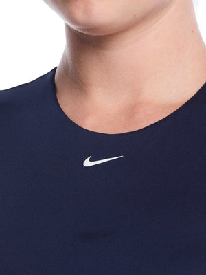 Nike Swim Effortless Essential Women's Cap Sleeve Swim Top - Midnight Navy alternate image 2