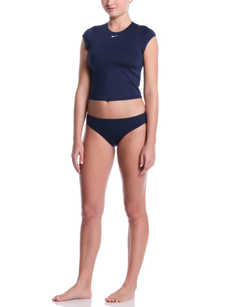 Nike Swim Effortless Essential Women's Cap Sleeve Swim Top - Midnight Navy alternate image 3