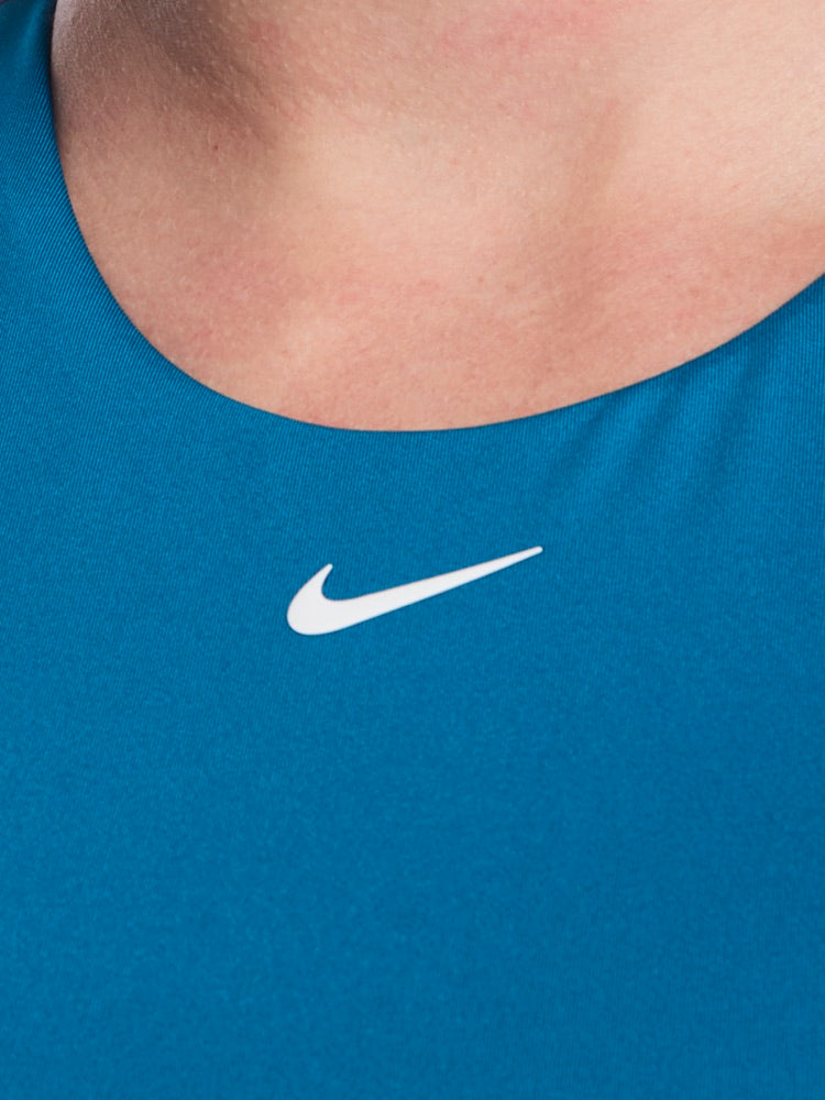 Nike Swim Effortless Essential Women's Cap Sleeve Swim Top - Green Abyss alternate image 2