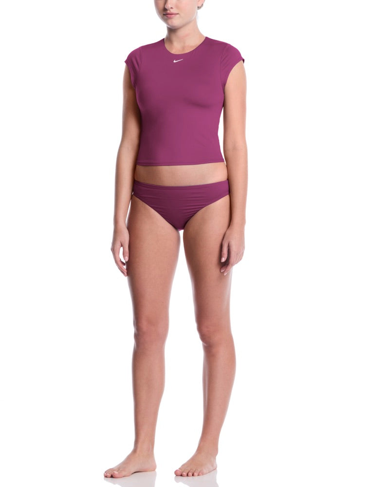 Nike Swim Effortless Essential Women's Cap Sleeve Swim Top - Desert Pink alternate image 3
