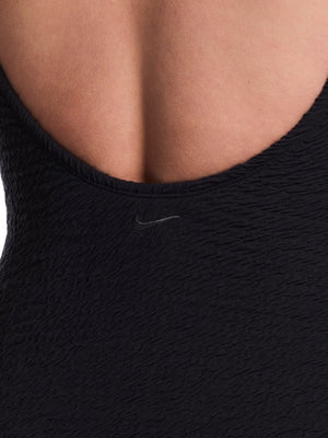 Nike Swim Women's Shoreline Texture Scoop Neck One Piece - Black alternate image 2