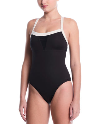 Nike Swim Women's V-Back One Piece - Black