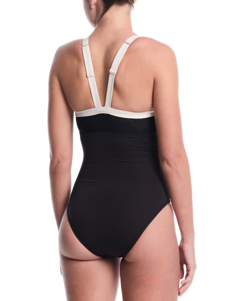 Nike Swim Women's V-Back One Piece - Black alternate image 1
