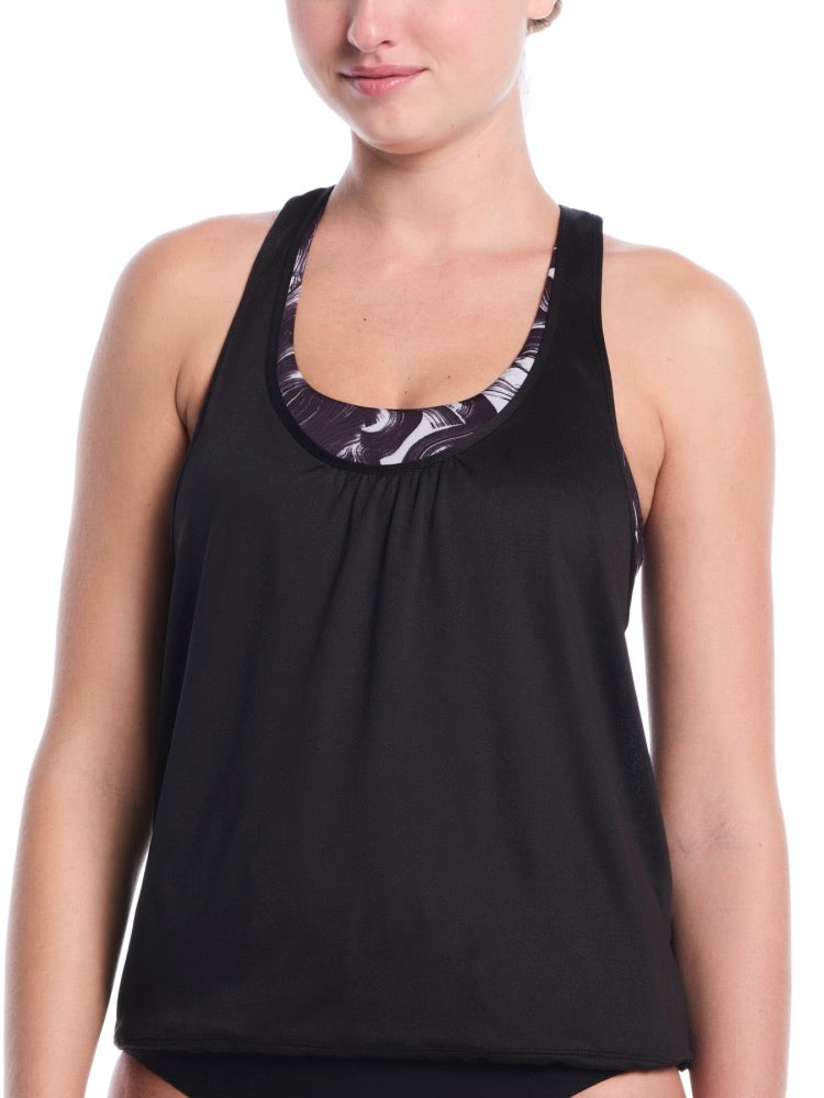 Nike Swim Women's Layered Tankini - Black