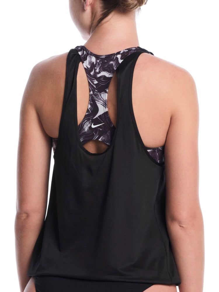 Nike Swim Women's Layered Tankini - Black alternate 1