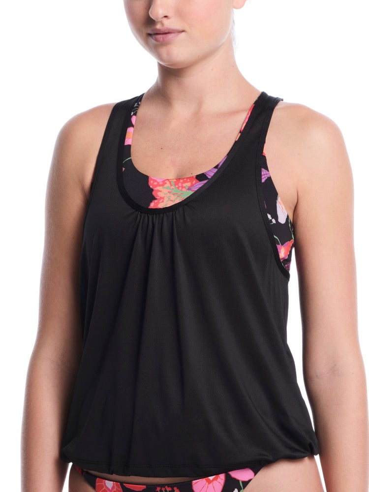 Nike Swim Women's Layered Tankini - Black