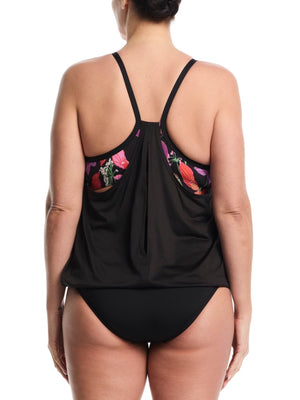Nike Swim Women's Layered Tankini (Plus Size) - Black alternate 1