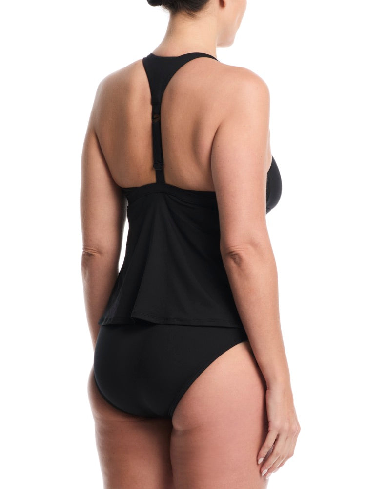 Nike Swim Effortless Essential Women's Square Neck Tankini (Plus Size) - Black alternate 1