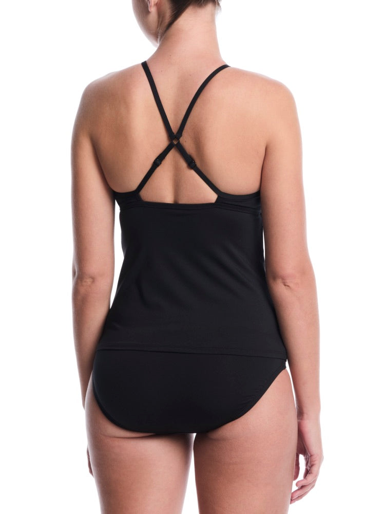 Nike Swim Women's High Neck Tankini & Hipster Bottom Set - Black alternate image 1