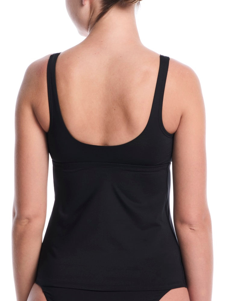 Nike Swim Women's Scoop Neck Tankini - Black alternate 1