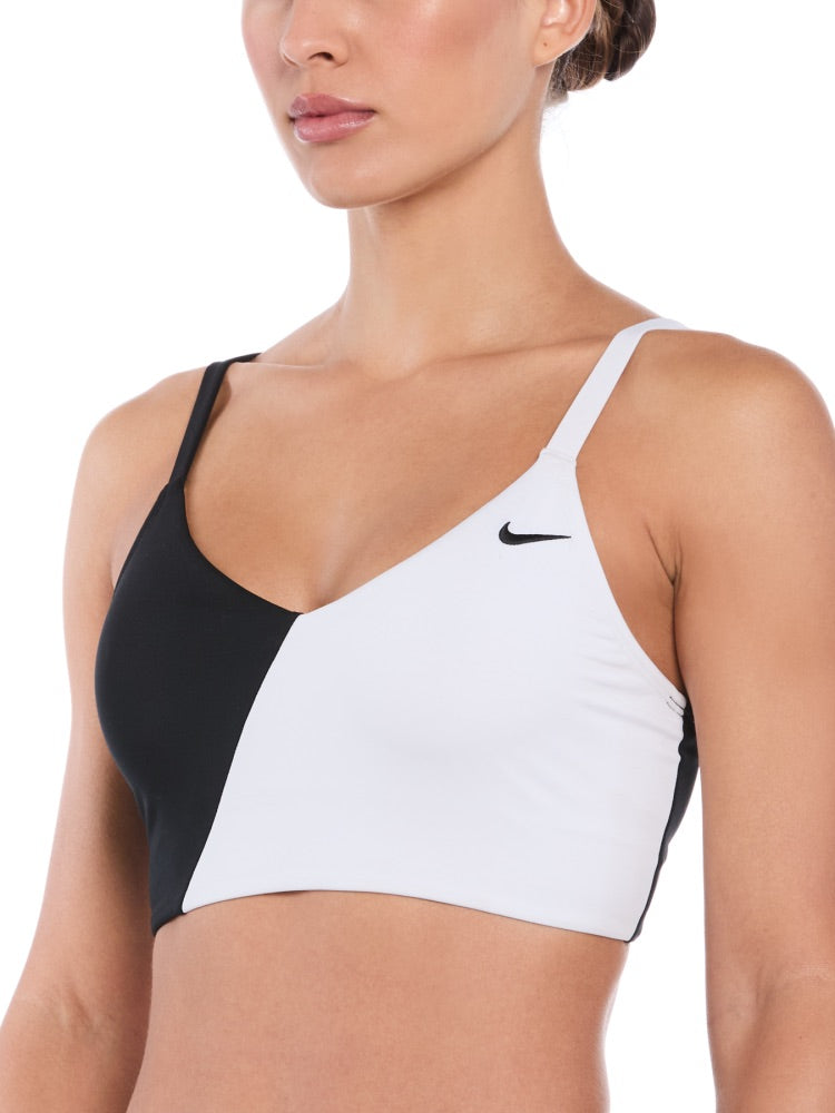 Nike Swim Women's V-Neck Midkini - White