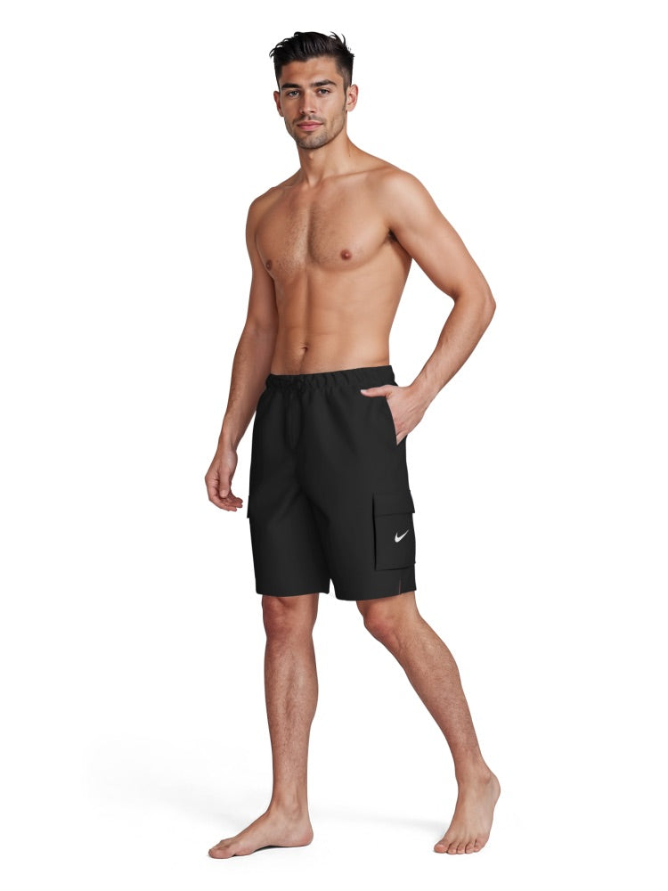 Nike Swim Voyage Essential Men's 9" Brief-Lined Volley Short - Black