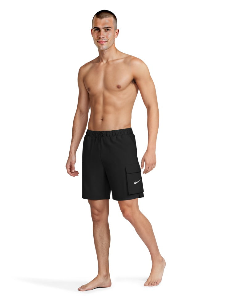 Nike Swim Voyage Essential Men's 7" Brief-Lined Volley Short - Black
