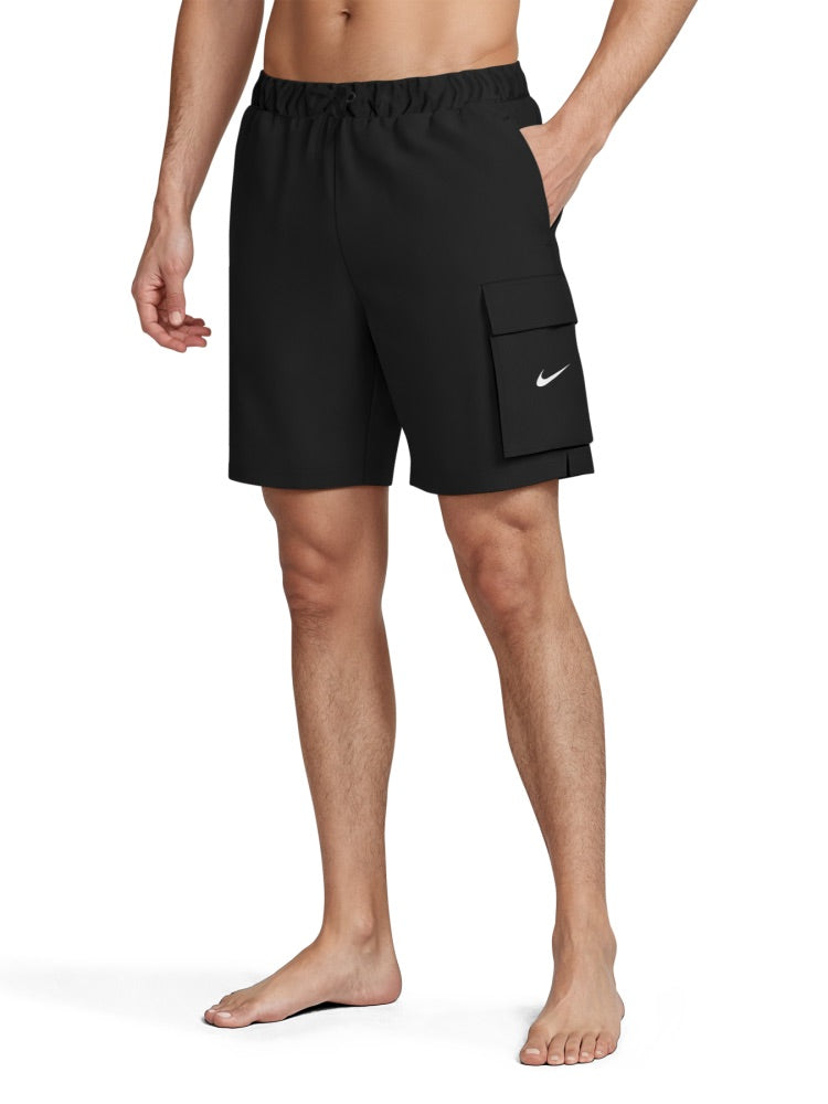 Nike Swim Voyage Essential Men's 7" Brief-Lined Volley Short - Black alternate image 1