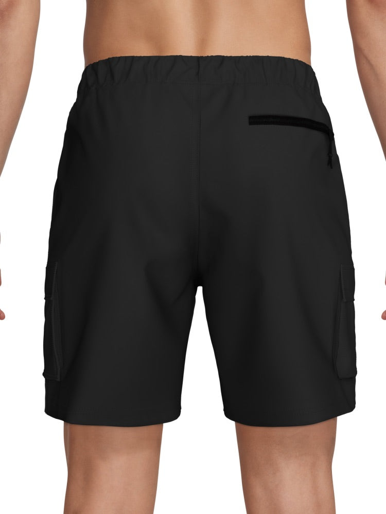 Nike Swim Voyage Essential Men's 7" Brief-Lined Volley Short - Black alternate image 3