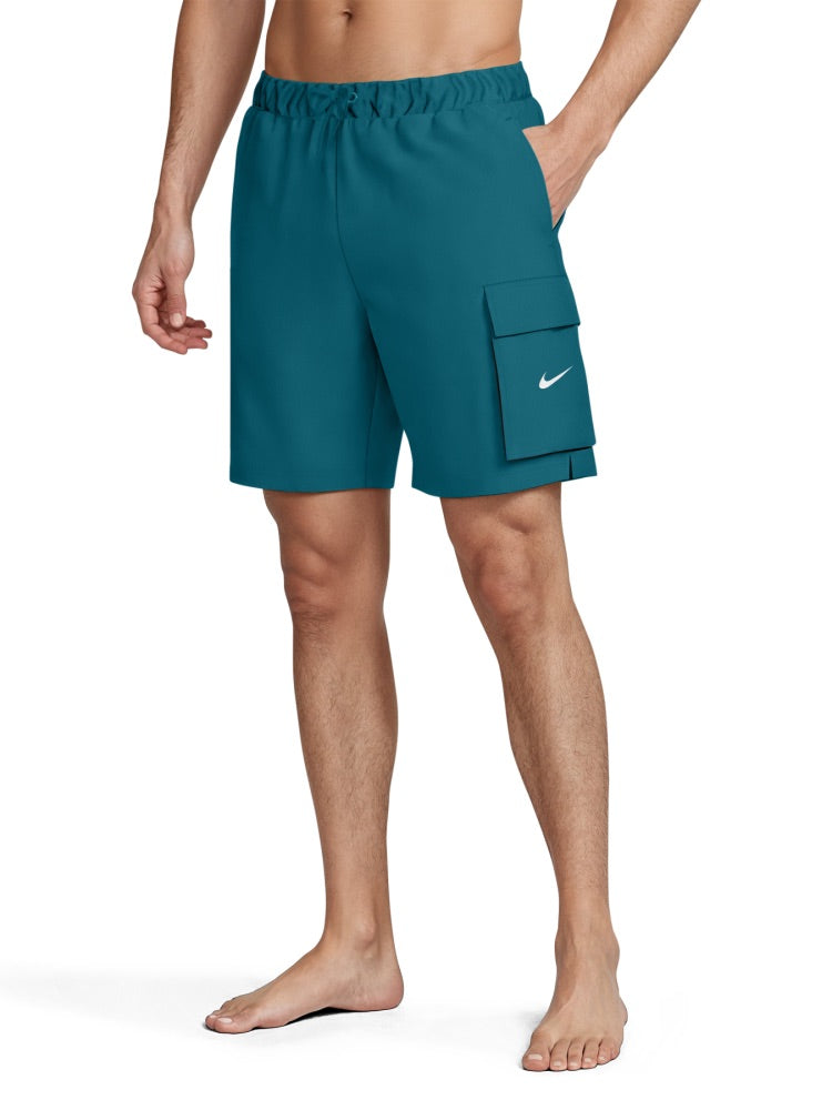 Nike Swim Voyage Essential Men's 7" Brief-Lined Volley Short - Green Abyss alternate image 1