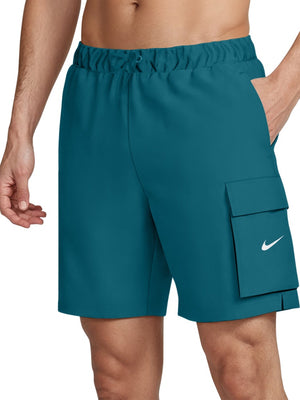 Nike Swim Voyage Essential Men's 7" Brief-Lined Volley Short - Green Abyss alternate image 2