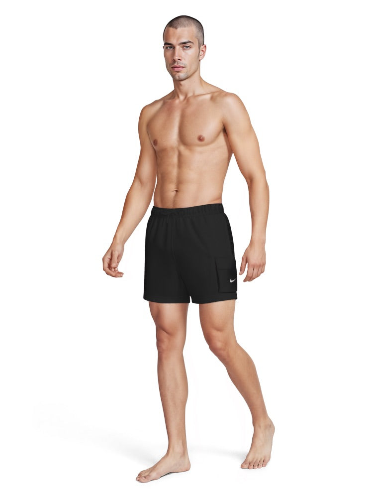 Nike Swim Voyage Essential Men's 5" Brief-Lined Volley Short - Black